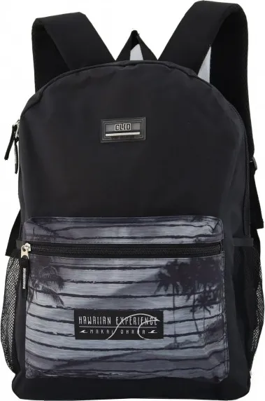 Mochila Clio Surf Negro 43X30X13 C/2 Cremalleras