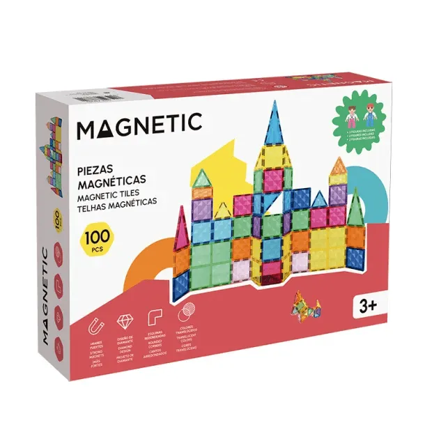 Juego Construcción Magnetics 100 Piezas