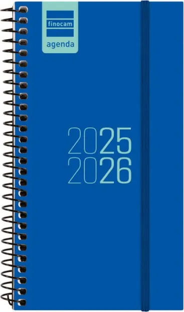 Agenda Finocam Espiral E9 Sv Horiz.azul 25-26