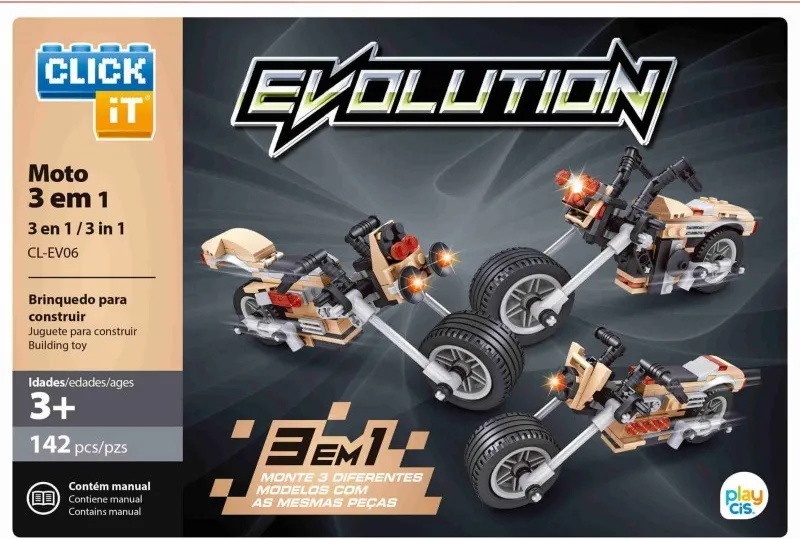 Juego Bloques Click-It Motos 142 Pzs