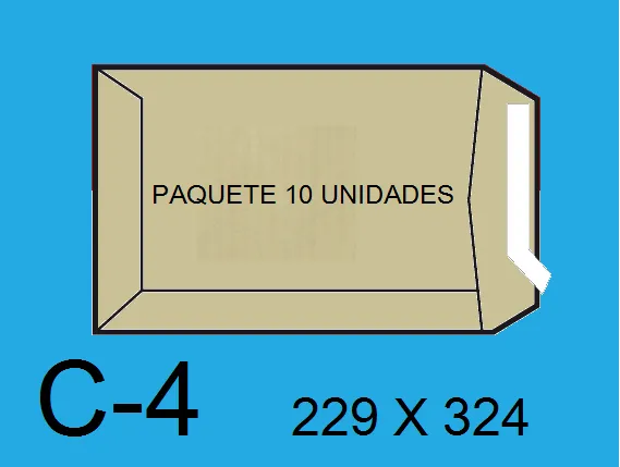 BOLSA ENVIO 229X324 C4 KRAFT 10UN
