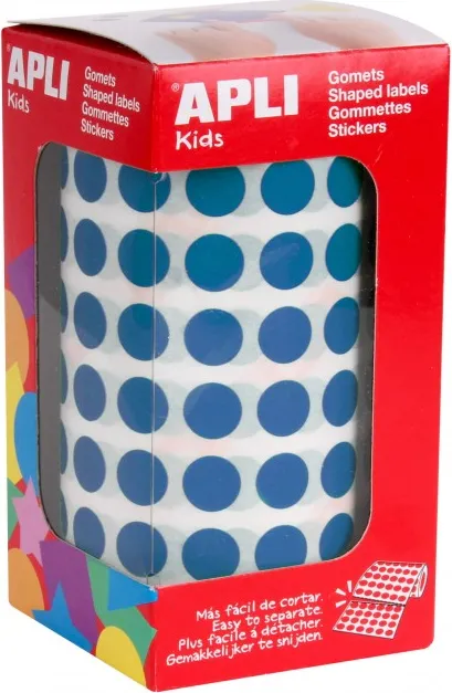 Gomets Círculo en Rollo Azul 10.5MM