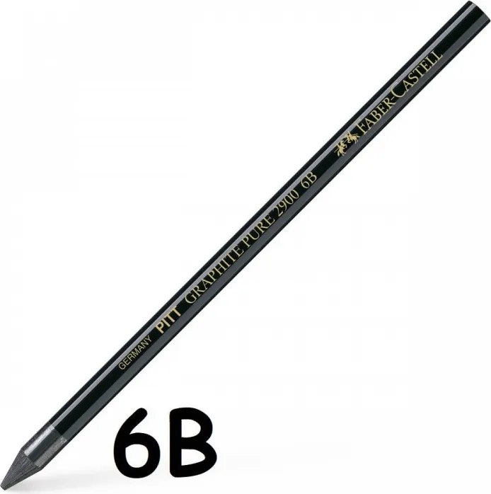 Lápiz FABER Castell Grafito Puro  Pitt 6B