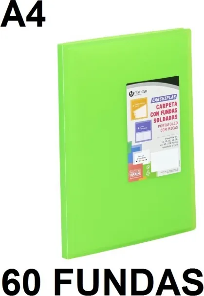 Carpeta 60 Fundas A4 Carchiplas Book Lima