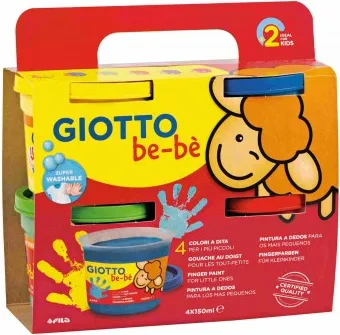 BEBE GIOTTO PINTURA DEDOS 4 COLORES 150GR