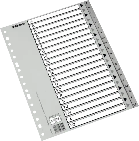 Índice Folio Esselte Alfabético A-Z