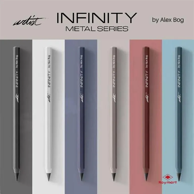 LAPICES HB INFINITY HEXAGON METAL BODY