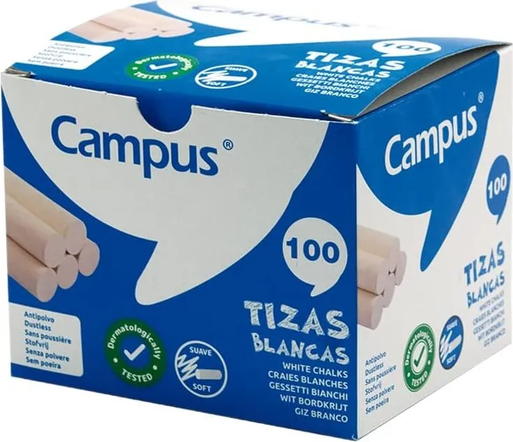 TIZAS CAMPUS BLANCAS CAJA 100 UNIDADES
