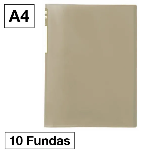CARPETA PLUS OFFICE 6010 A4 10 FUNDAS OCRE