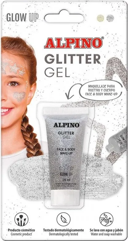 MAQUILLAJE ALPINO GLITTER PLATA
