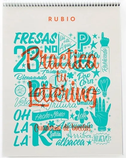 CUADERNO RUBIO BOCETOS LETTERING