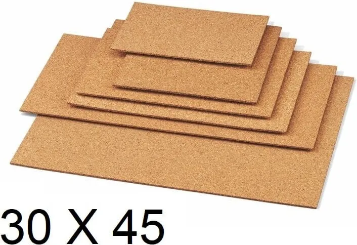 PLANCHA CORCHO 30x45CM ESPESOR 4mm