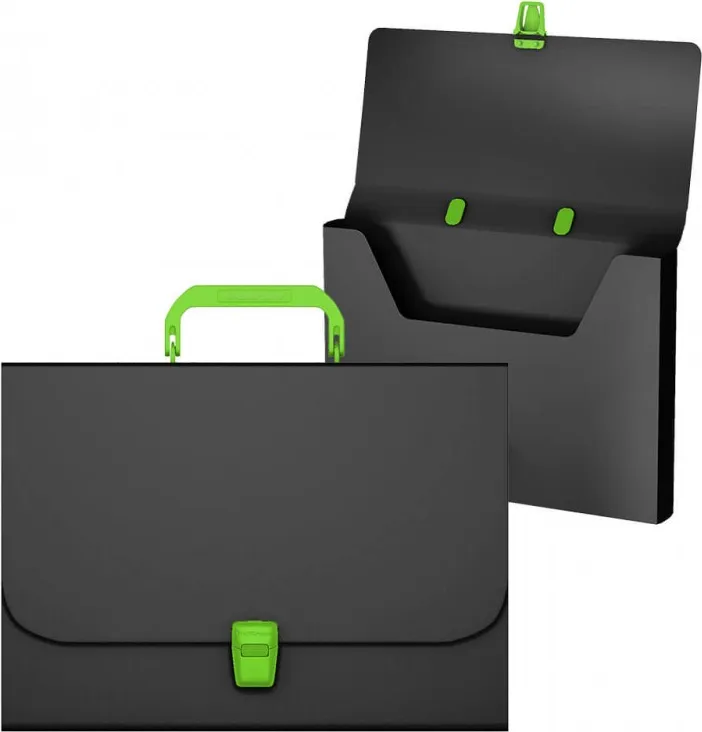 Maletin Matt Accent A4 Negro Asa Verde