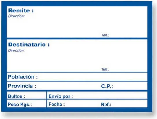 ETIQUETA ROLLO ENVIO 82X109