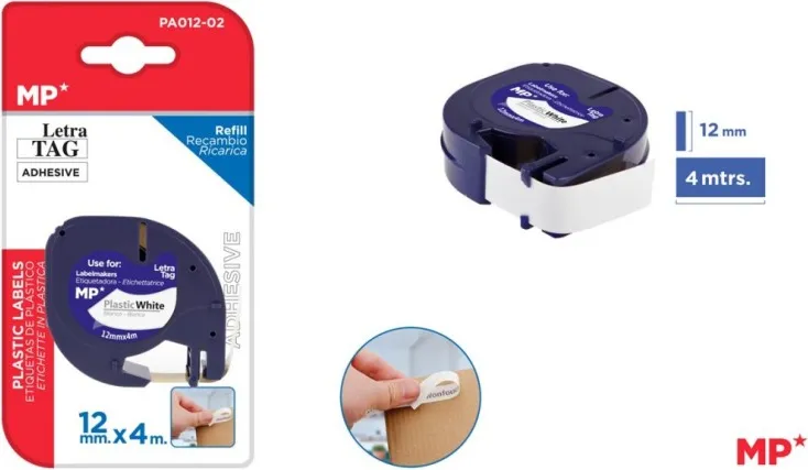 CINTA TAG PLASTICO BLANCO