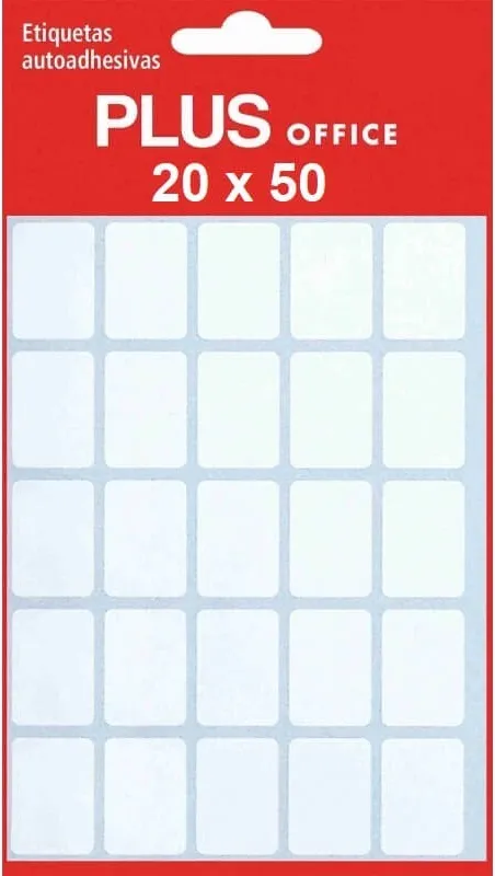 ETIQUETA PLUS SOBRE 20X50 5HOJAS