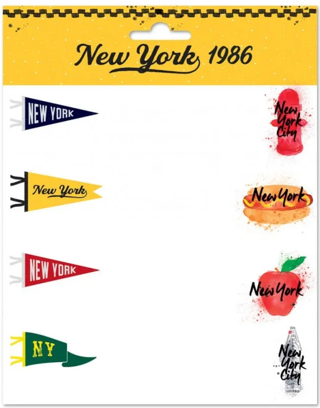 ETIQUETAS ESCOLARES NEW YORK 1986