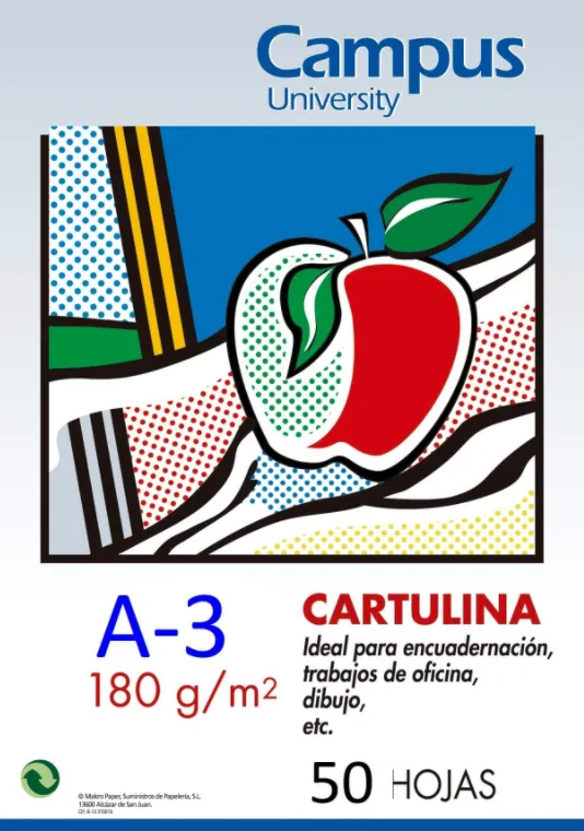 CARTULINA  CAMPUS A3 BLANCO 180GR 50hojas