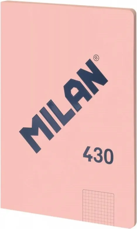 Libreta Encolada Milan A4 Rosa 48H. Cdo 5X5. Serie 1918