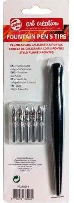 Plumilla Caligráfica con 5 Puntas Planas