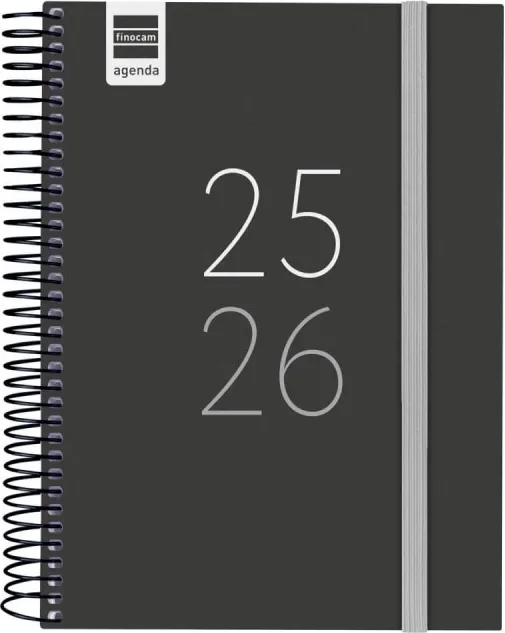 Agenda Finocam Secundaria 1/4 1DP Negro 25-26