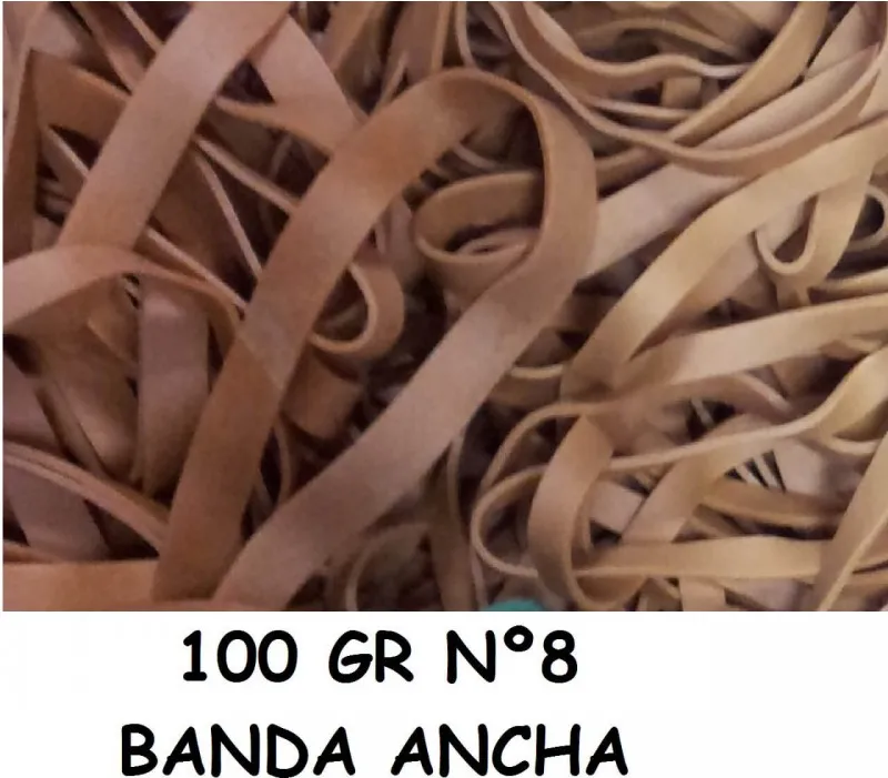 Gomas Elásticas 100GR Ancha Nº8