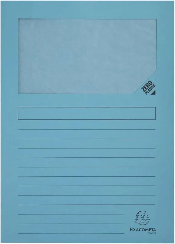 SUBCARPETA EXACOMPTA VENTANA AZUL