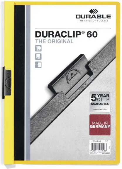 DOSSIER PINZA DURACLIP A4 60H AMARILLO