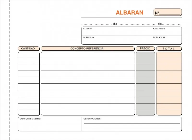 Talonario Albarán Cuarto Duplicado T-119
