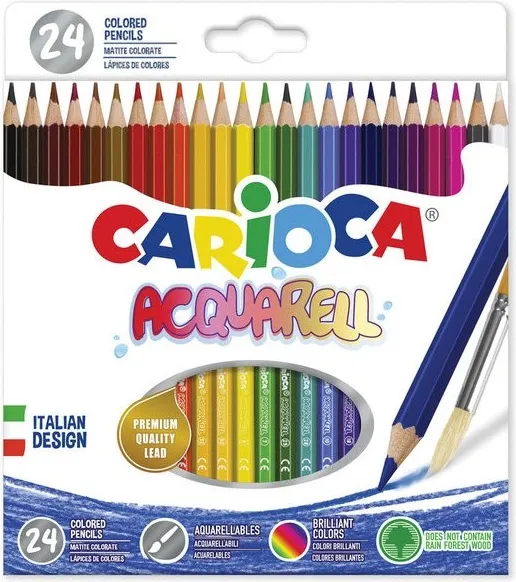 Lápiz Carioca Acuarelable  24 Colores