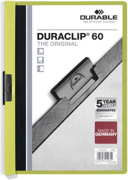 DOSSIER PINZA DURACLIP A4 60H VERDE