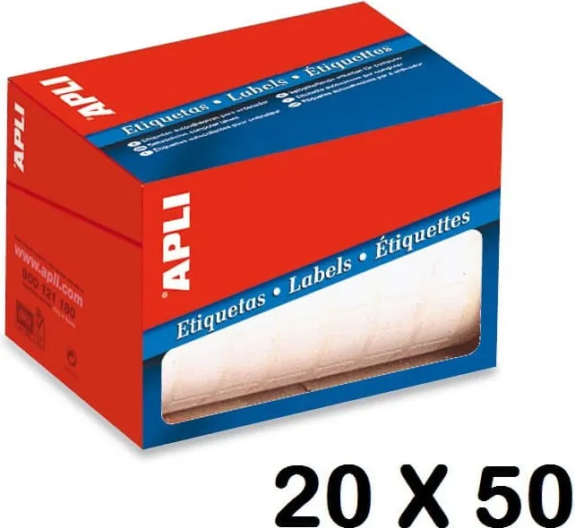 ETIQUETA ROLLO APLI 20X50