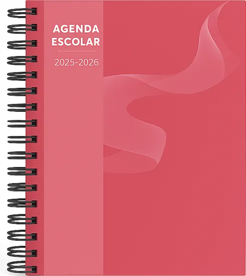Agenda Escolar Mimbek 25/26 T.polipr. A5 1DP Rojo