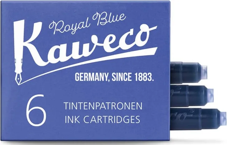 CAJA 6 CARTUCHOS KAWECO AZUL REAL
