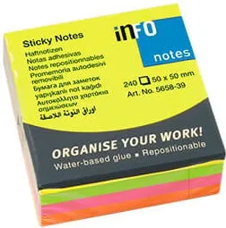 NOTAS ADHESIVAS CUBO 50X50 4 COLORES