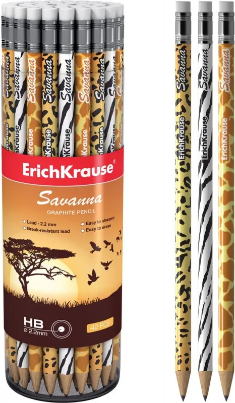 Lapiz Grafito C/Goma Savanna Hb Bote 42