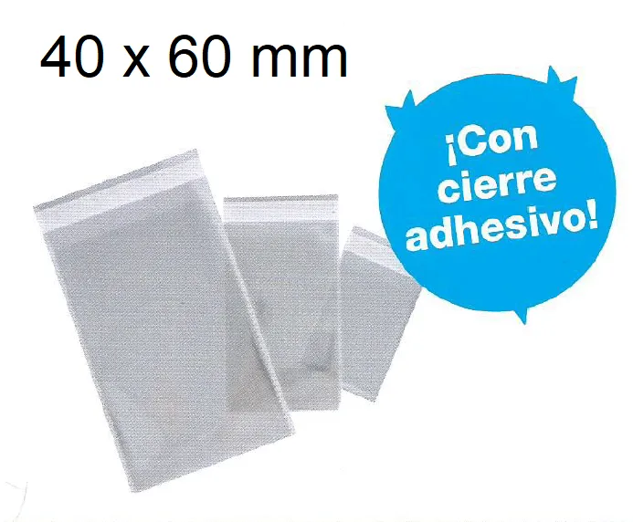 BOLSAS CIERRE ADHESIVO 40X60 POLIPROPILENO