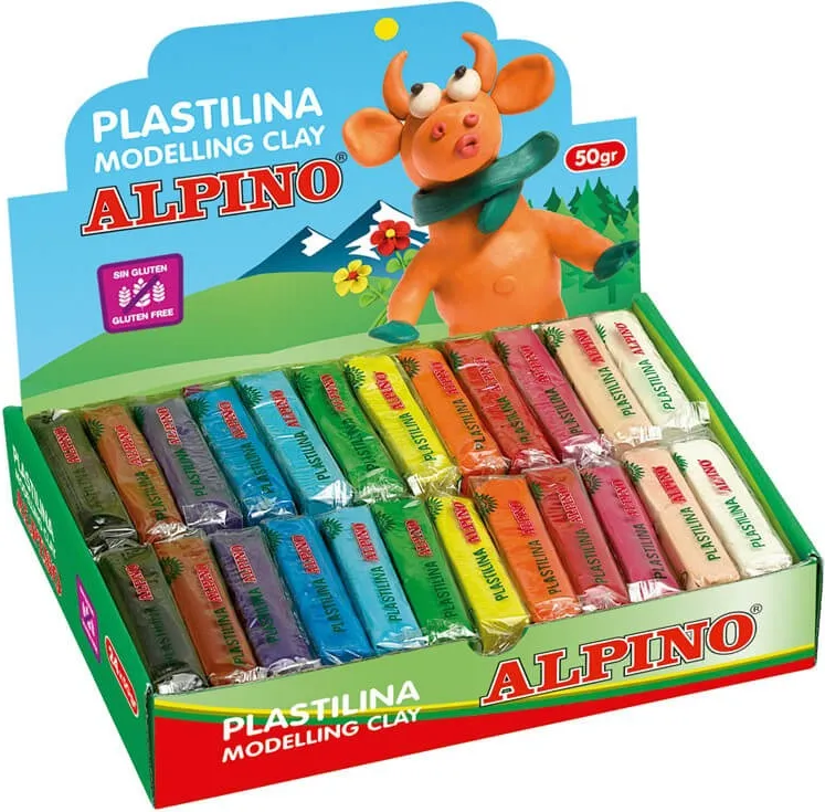 PLASTILINA ALPINO 24 COLORES 50GR