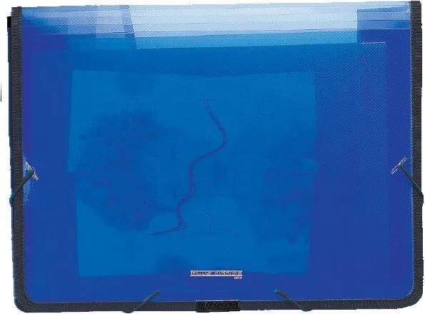 CARPETA POLIPROPILENO PLUS A4+ GOMAS RIBETE AZUL