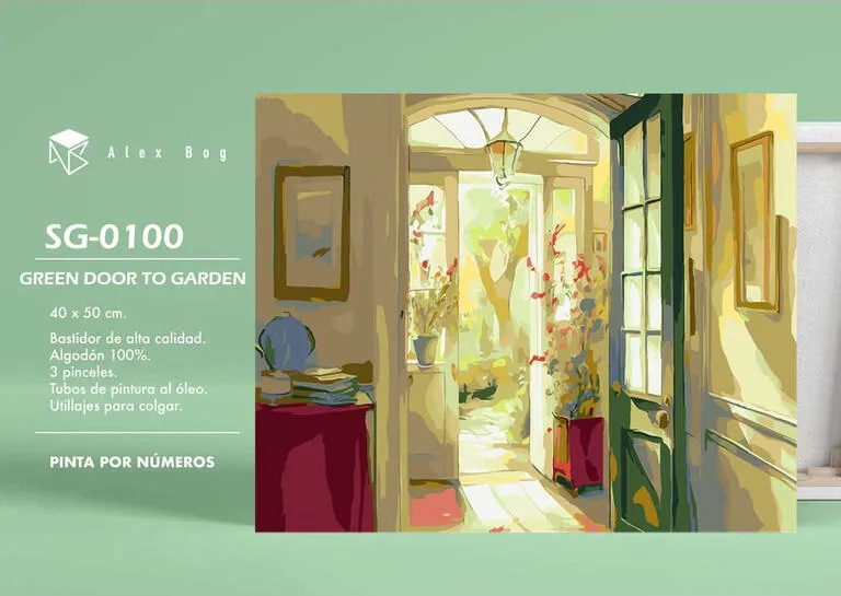 PINTAR POR NUMEROS GREEN DOOR TO GARDEN
