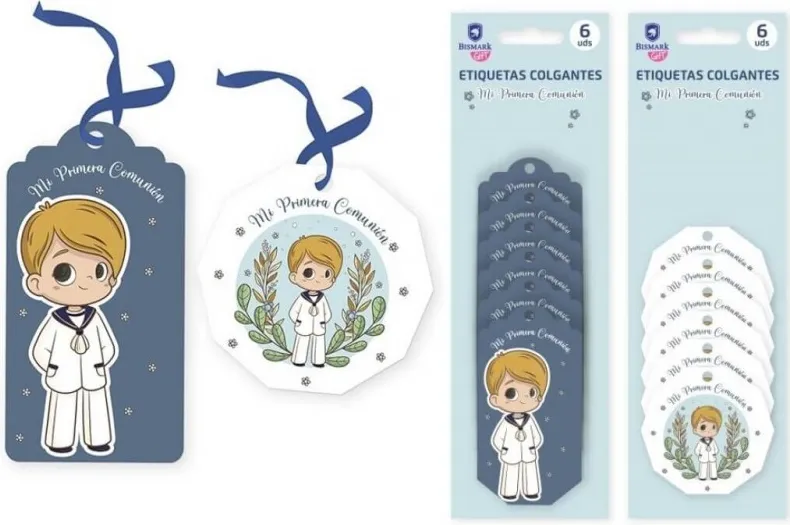 Etiquetas Colgantes Comunión Niños 6UNID.