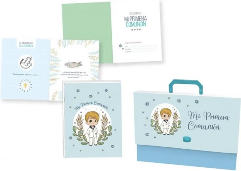 Set Maletin y Libro Comunion Niño