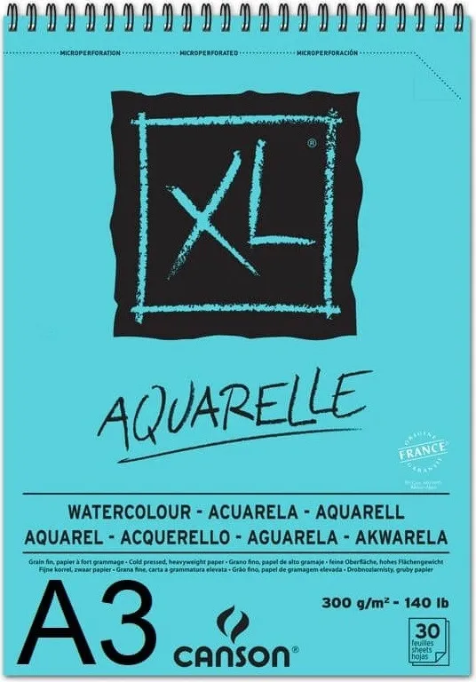 BLOC CANSON XL ACUARELA A3 30H