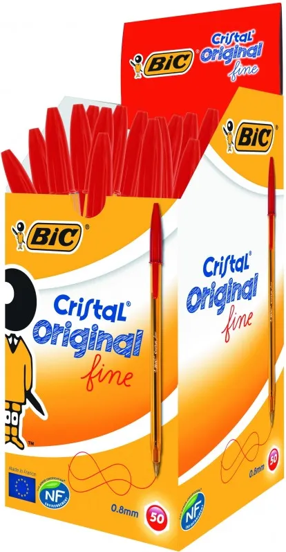 BOLÍGRAFO BIC CRISTAL ORIGINAL FINE ROJO