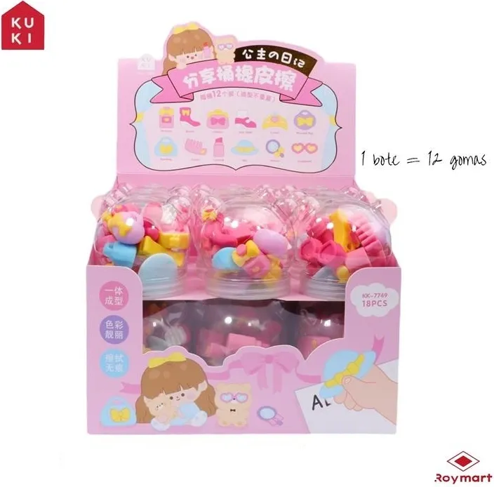 Bote de 12 Gomas Princess Kk-7749