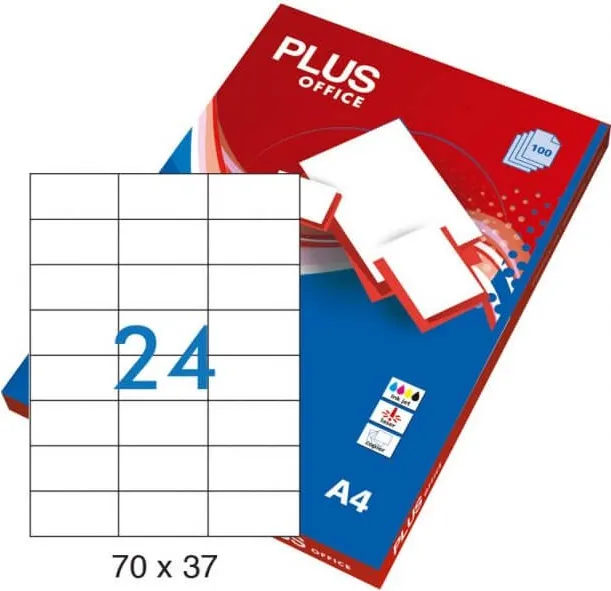 ETIQUETAS PLUS 70X37 A4 /100H