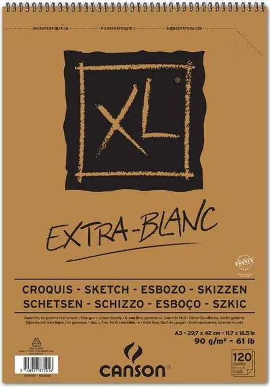 BLOC CANSON XL CROQUIS FINO 120H A4