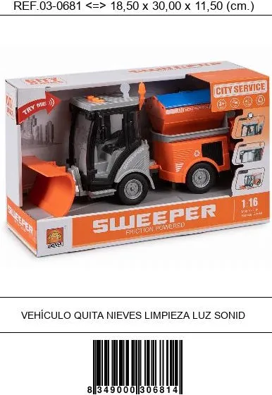 VEHICULO QUITANIEVES LIMPIEZA LUZ SONIDO