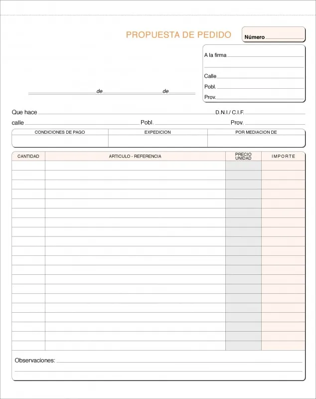Talonario Pedidos 21,5X26,5 Cm Simple T-30