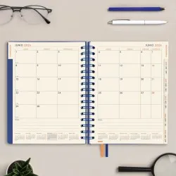 Agenda Finocam 16 Meses Tempus 1/4  Sv Vert.azul 25-26 - imagen 5